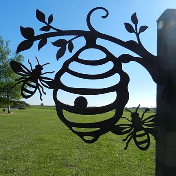 Metal Bee Hive Decoration, Garden Bee Hive Decoration, Fence Decoration - USA - Picture 5 of 9
